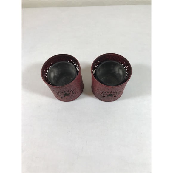 Partylite Early American Look Candle Holders Set Red‎ - Picture 2 of 8